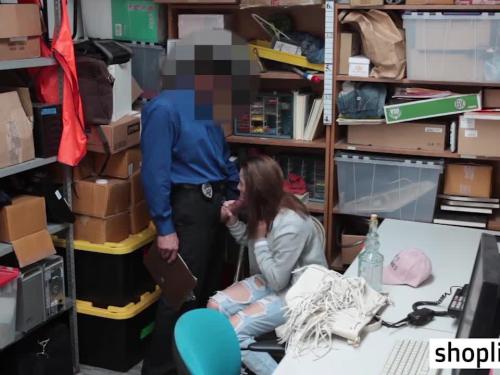 Hot brunette teen fucks with a bad cop because of alcohol