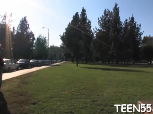 Teen babe gets a big cock