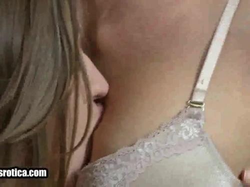 Two yummy amateur lesbians make out with every other
